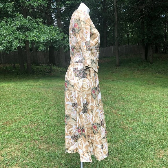 Vintage Gantos April Rain Floral Skirt Jacket Suit - Picture 5 of 8